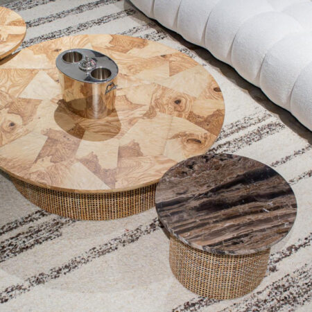 Venice Side Table - Mármol café