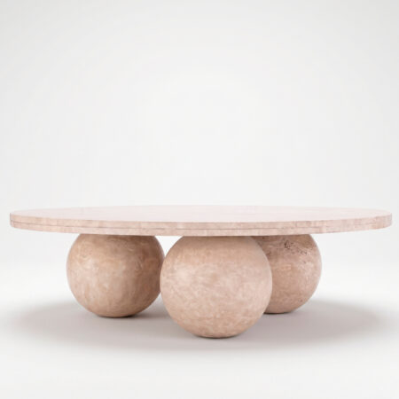Travertine Round Coffee Table - Spheres