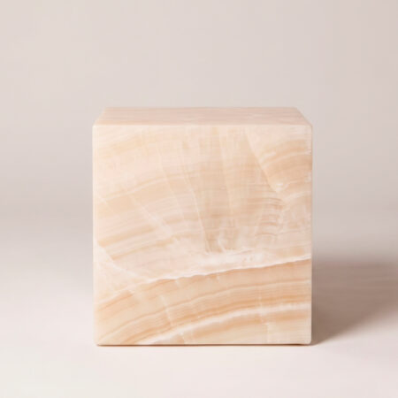 Yellow Onyx Cube Side Table
